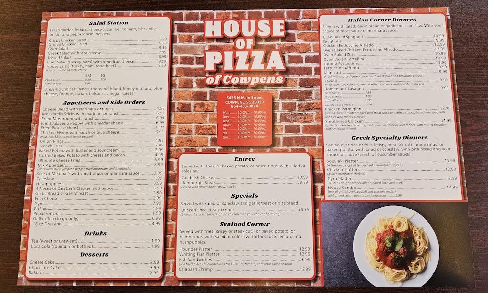 House of Pizza of Cowpens Whiting Fish Platter